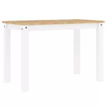 PANAMA fehér tömör fenyőfa ebédlőasztal 112 x 60 x 75 cm