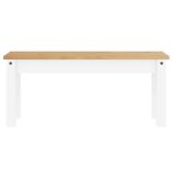 PANAMA fehér tömör fenyőfa étkezőpad 105 x 30 x 45 cm