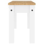 PANAMA fehér tömör fenyőfa étkezőpad 105 x 30 x 45 cm