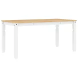 Corona fehér tömör fenyőfa ebédlőasztal 160 x 80 x 75 cm