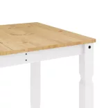 Corona fehér tömör fenyőfa ebédlőasztal 160 x 80 x 75 cm