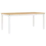 Corona fehér tömör fenyőfa ebédlőasztal 180 x 90 x 75 cm