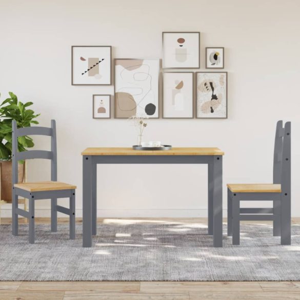 2 db szürke tömör fenyőfa étkezőszék 40x46x99 cm