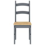 2 db szürke tömör fenyőfa étkezőszék 40x46x99 cm