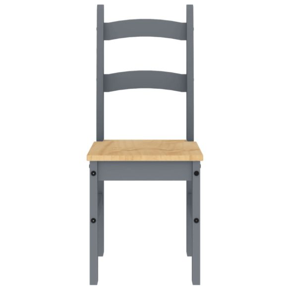 2 db szürke tömör fenyőfa étkezőszék 40x46x99 cm