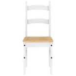 2 db fehér tömör fenyőfa étkezőszék 40x46x99 cm