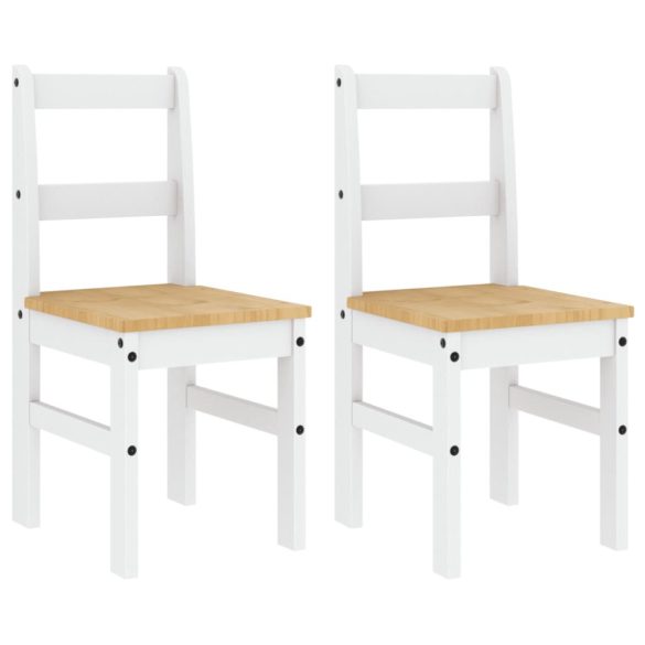 PANAMA 2 db fehér tömör fenyőfa étkezőszék 40x46x90 cm