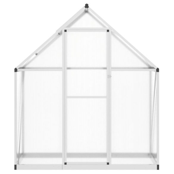 ezüstszínű alumínium melegház alapvázzal 169 x 58 x 195 cm