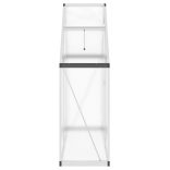 ezüstszínű alumínium melegház alapvázzal 169 x 58 x 195 cm