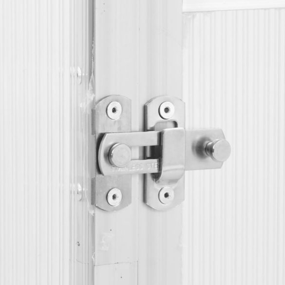 ezüstszínű alumínium melegház alapvázzal 169 x 58 x 195 cm