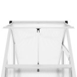 ezüstszínű alumínium melegház alapvázzal 169 x 58 x 195 cm