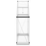 ezüstszínű alumínium melegház alapvázzal 169 x 58 x 202 cm