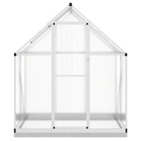 ezüstszínű alumínium melegház alapvázzal 169 x 114 x 202 cm