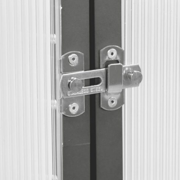 antracitszürke alumínium melegház alapvázzal 169 x 114 x 202 cm