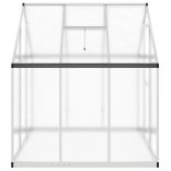 ezüstszínű alumínium melegház alapvázzal 169 x 169 x 202 cm