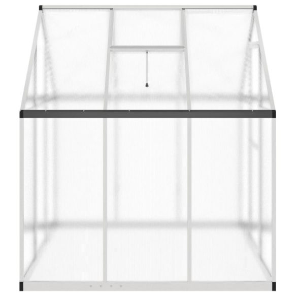 ezüstszínű alumínium melegház alapvázzal 169 x 169 x 202 cm