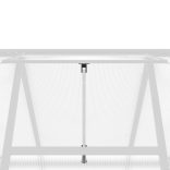 ezüstszínű alumínium melegház alapvázzal 169 x 169 x 202 cm