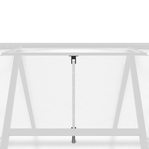 ezüstszínű alumínium melegház alapvázzal 169 x 169 x 202 cm