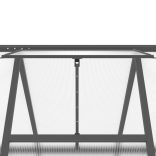 antracitszürke alumínium melegház alapvázzal 169 x 169 x 195 cm