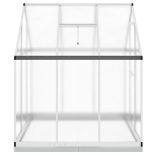 ezüstszínű alumínium melegház alapvázzal 169 x 169 x 202 cm