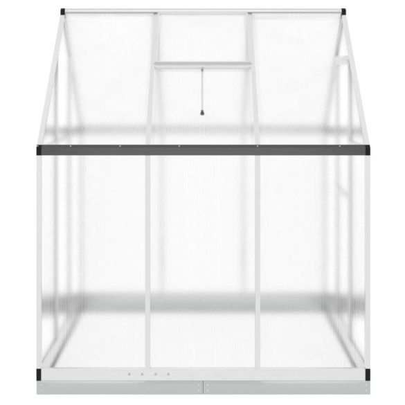 ezüstszínű alumínium melegház alapvázzal 169 x 169 x 202 cm