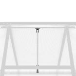 ezüstszínű alumínium melegház alapvázzal 169 x 169 x 202 cm