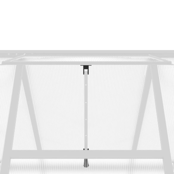 ezüstszínű alumínium melegház alapvázzal 169 x 169 x 202 cm