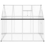 ezüstszínű alumínium melegház alapvázzal 224 x 169 x 195 cm