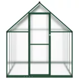 zöld alumínium melegház alapvázzal 224 x 169 x 195 cm