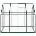 zöld alumínium melegház alapvázzal 224 x 169 x 195 cm