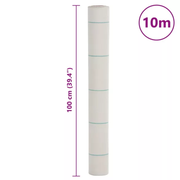 fehér PP talajtakaró membrán 1x10 m