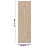 ZIZUR juta hatású beltéri és kültéri szőnyeg 80x250 cm