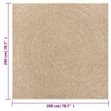 ZIZUR juta hatású beltéri és kültéri szőnyeg 200x200 cm