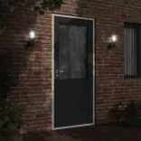 fekete rozsdamentes acél kültéri fali lámpa