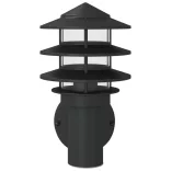 fekete rozsdamentes acél kültéri fali lámpa