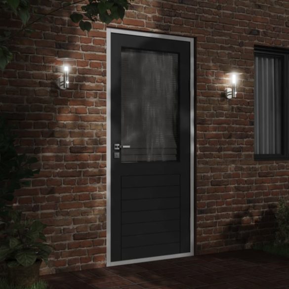 2 db ezüstszínű rozsdamentes acél kültéri érzékelős falilámpa