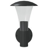 2 db fekete rozsdamentes acél kültéri falilámpa