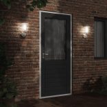 ezüstszínű rozsdamentes acél kültéri falilámpa