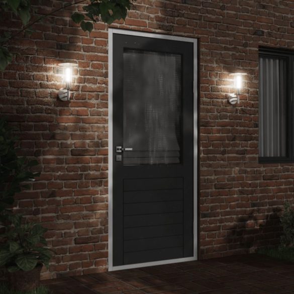 2 db ezüstszínű rozsdamentes acél kültéri falilámpa