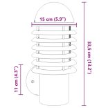 fekete rozsdamentes acél kültéri fali lámpa