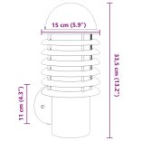 2 db fekete rozsdamentes acél kültéri falilámpa
