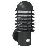 fekete rozsdamentes acél kültéri érzékelős falilámpa