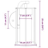 fekete rozsdamentes acél kültéri fali lámpa
