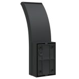 fekete öntött alumínium kültéri érzékelős LED-es falilámpa