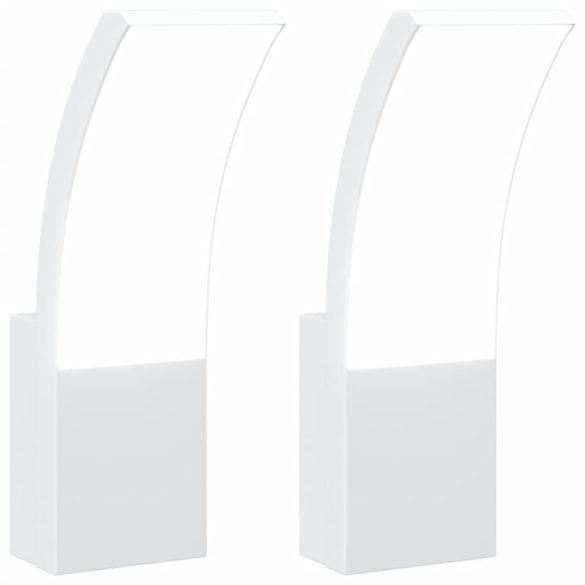 2 db fehér fröccsöntött alumínium kültéri fali LED lámpa