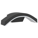 2 db fekete fröccsöntött alumínium kültéri fali LED lámpa