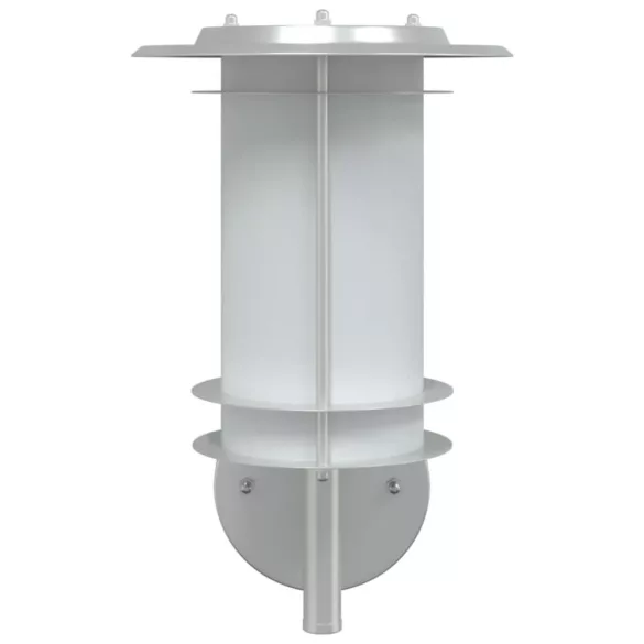 2 db ezüstszínű rozsdamentes acél kültéri falilámpa