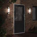 2 db ezüstszínű rozsdamentes acél kültéri falilámpa