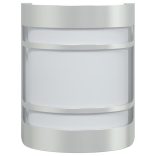 2 db ezüstszínű rozsdamentes acél kültéri falilámpa