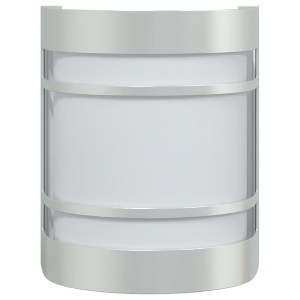 2 db ezüstszínű rozsdamentes acél kültéri falilámpa